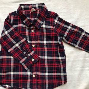 Baby Gal plaid button down shirt 18-24 months